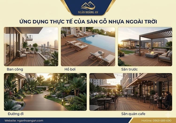 Ứng Dụng Thực Tế Sàn Gỗ Nhựa Ngoài Trời Hwood HW145K25 Brown Ứng Dụng Thực Tế Sàn Gỗ Nhựa Ngoài Trời Hwood HW145K25 Brown